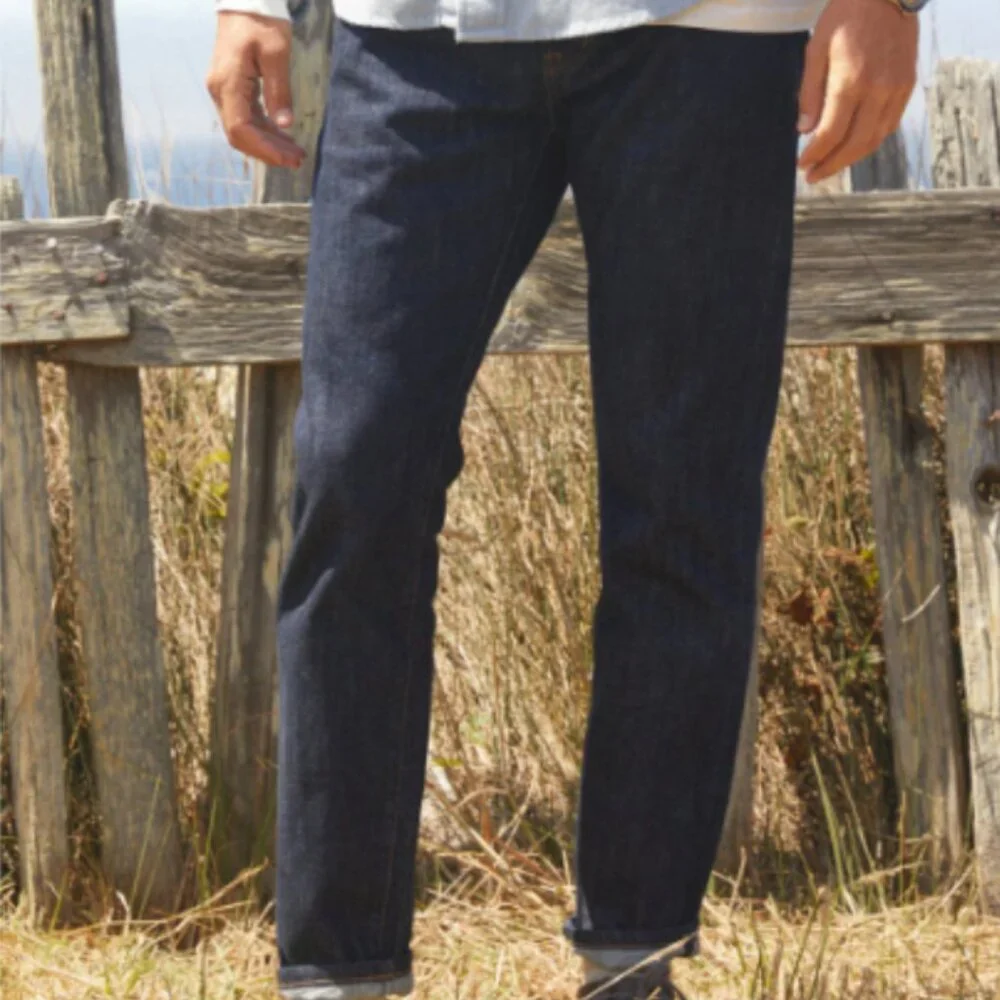 Outerknown Ambassador S.E.A Mens Jeans 31 X 32 Organic Cotton Slim Dark Denim